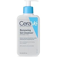 CeraVe SA Cleanser | Salicylic Acid Cleanser with Hyaluronic Acid, Niacinamide & Ceramides| BHA Exfoliant for Face | Fragrance Free Non-Comedogenic | 8 Ounce